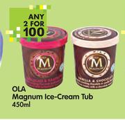 Ola Magnum Ice-Cream Tub-2x450ml