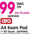 Aro A4 80 Sheets Exam Pad-Per 10 Pack