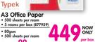 Typek A3 Office Paper-Per Box