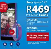 Sony Xperia Z2+ Free Sony Smartband-On Smart S