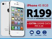 Apple iPhone 4S 8GB-On uChoose Flexi 200