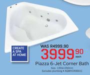 Piazza 6-Jet Corner Bath AQWHCR0001C 