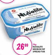 Nuvolite Medium Fat Spread Tub-1kg