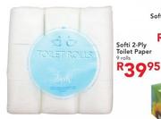 Softi 2-Ply Toilet Paper-9 Rolls