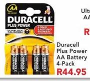 Duracell Plus Power AA Battery 4 Pack