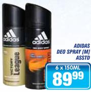 Adidas Deo Spray(M) Asstd-6x150ml