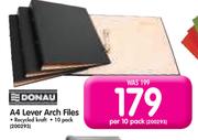 Donau A4 Lever Arch Files-Per 10 Pack