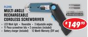 Beyer Multi Angle Rechargeable Cordless Screwdriver
