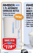 Amber 1.7L Automatic Cordless Kettle AM230