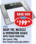Camry Body Fat, Muscle & Hydration Scale With Touch Function