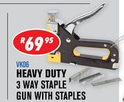 Beyer Heavy Duty 3 Way Staple Gun With Staples