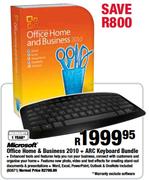 Microsoft Office Home & Business 2010 + ARC Keyboard Bundle