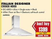 Italian Designer Cooker Hood-60cm (IDC-680S)