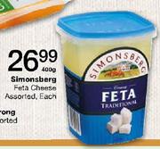 Simonsberg Feta Cheese Assorted-400g