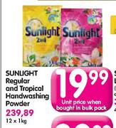 Sunlight Regular & Tropical Handwashing Powder-12x1kg pack