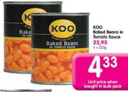 Koo Baked Beans in Tomato Sauce-225g each
