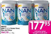 Nestle Nan 1,2,3 Protect Start, Plus and Grow-1.8kg