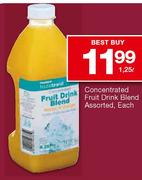 Concentrated Fruit Drink Blend Assorted, Each-1.25 Ltr