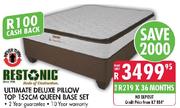 Restonic Ultimate Deluxe Pillow Top Queen Base Set-152cm  