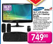 Samsung Genius 18.5" LCD Monitor + 3-in-1 Desktop Bundle