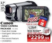 Canon Video Camera Package(FS-4D6) Plus 16GB SD Card