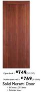 Solid Meranti Door (Stable Open Back)-813mm x 2032mm