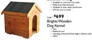Brights Wooden Dog Kennel-560mm High x 360mm Wide