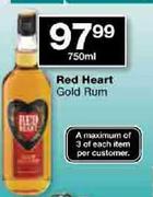 Red Heart Gold Rum-750ml