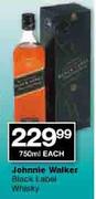 Johnnie Walker Black Label Whisky-750ml Each