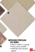  Polished Porcelain Tile Range-600mmX600mm 