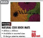 Trento Natural Coir Door Mats-400mm x 600mm Each