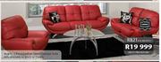 Avante 3 Piece Leather Upper Lounge Suite