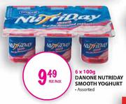 Danone Nutriday Smooth Yoghurt-6x100gm Per Pack