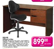 Deluxe Office in a Box-Desk Plus Chair Combo