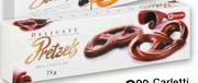 Carletti Chocolate Pretzels -75gm Each
