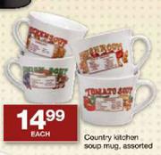 Country Kitchen Soup Mug-Each