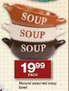Natural Assorted Soup Bowl-Each