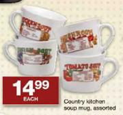 Country Kitchen Soup Mug-Each