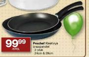 Prochef Kleefvrye Braaipanstel-2 Stuk