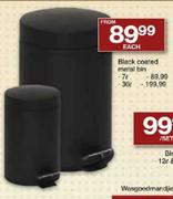 Black Coated Metal Bin-7l