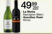 La Motte Sauvignon Blanc/Guardian Peak Shiraz-750ml Each