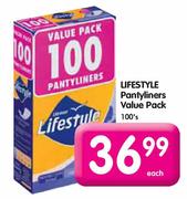 Lifestyle Pantyliners Value Pack-100's Each