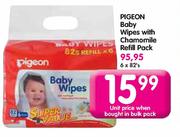 Pigeon Baby Wipes with Chamomile Refill Pack-6 x 82's 