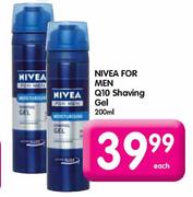 Nivea For Men Q10 Shaving Gel-200ml Each