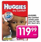 Huggies Dry Comfort Jumbo Pack Midi 82's-Each
