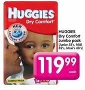 Huggies Dry Comfort Jumbo Pack Maxi's-68's Each
