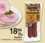Hartlief Kabanossi/Landager-90g Each