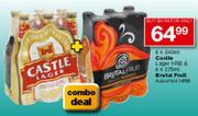 Castle Lager NRB-6X340ml & Brutal Fruit Assorted NRB-6X275ml