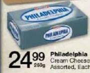 Philadelphia Cream Cheese Assorted-250g Each