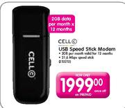 Cell USB Speed Stick Modem